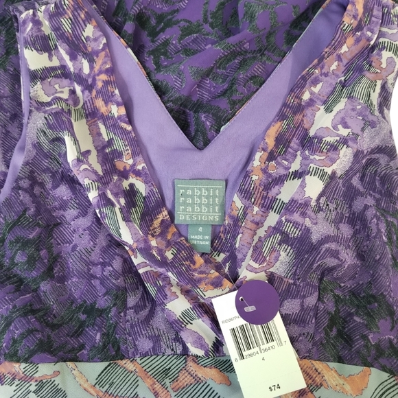 NWT Rabbit Rabbit Rabbit Designs Dress Sz 4 Fitted to Flair - Picture 12 of 13